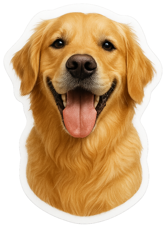 Golden retriever sticker