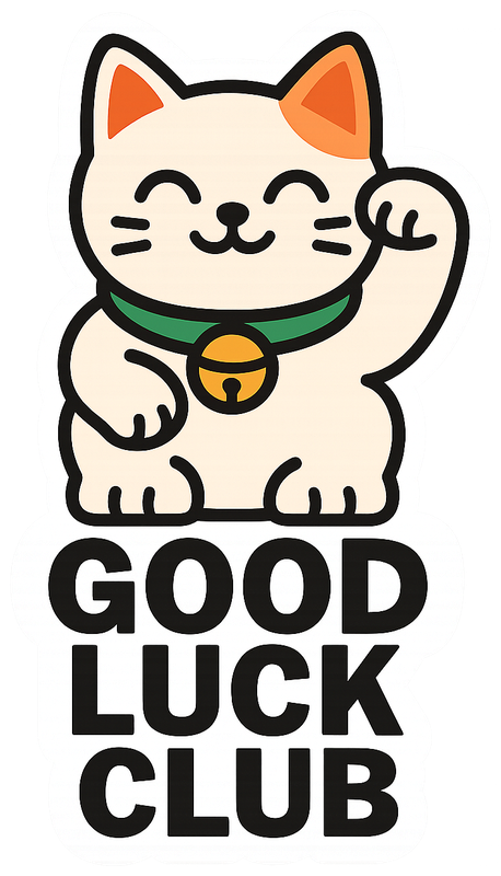 Good Luck Club lucky cat sticker